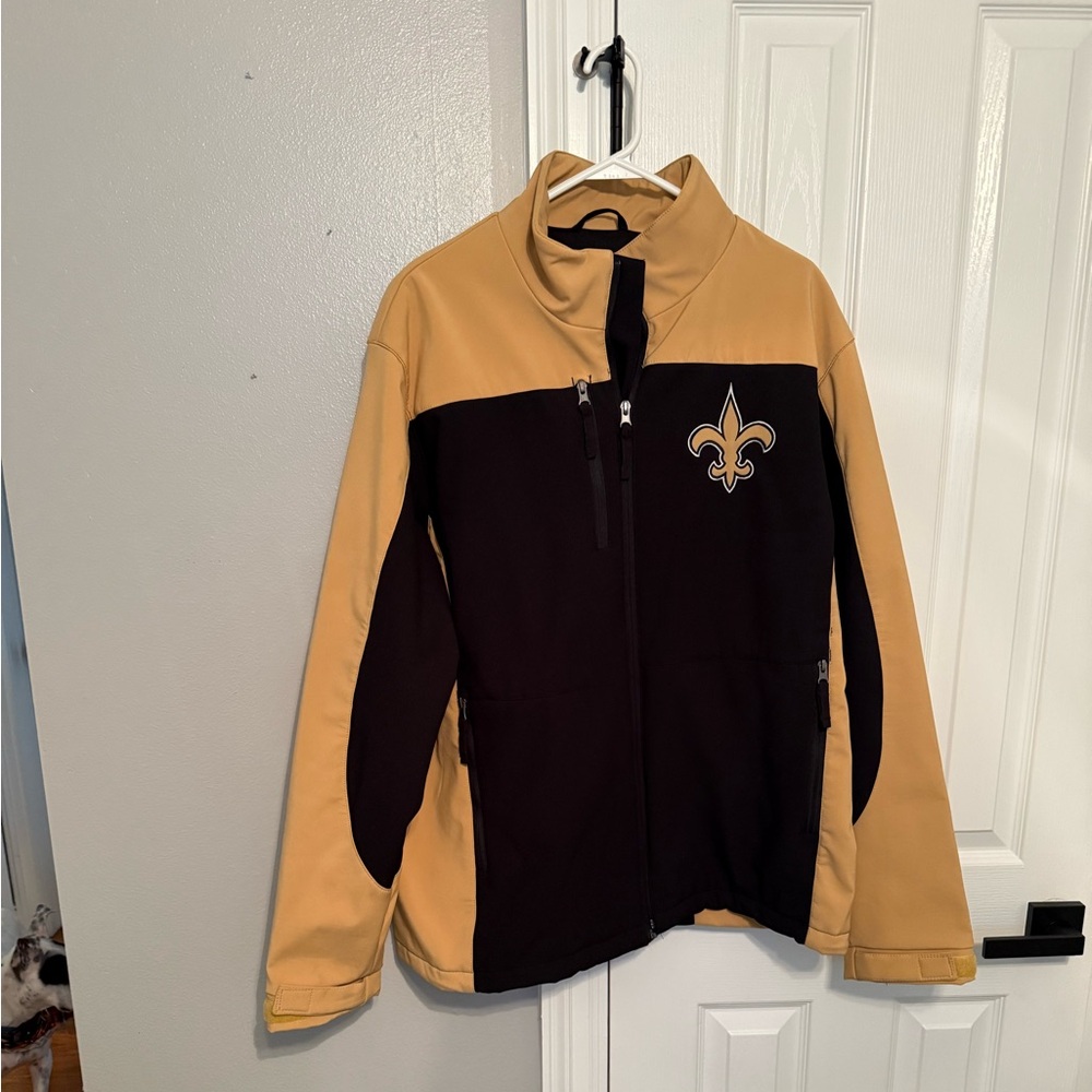Saints NFL Black Jacket with Logo